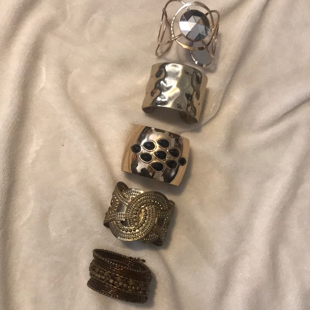 Gold/brown cuff bracelet variety pack